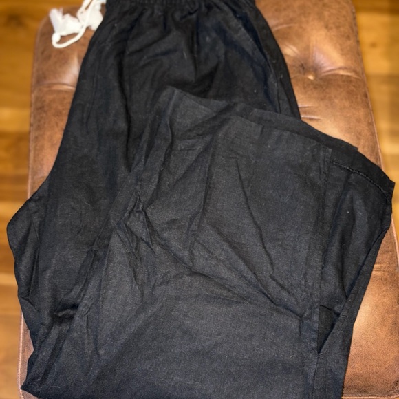 Ava & Viv Black Pants with White Drawstring - Picture 5 of 5